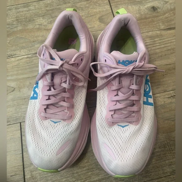 Hoka blue and pink Bondi 8 - Picture 4 of 9